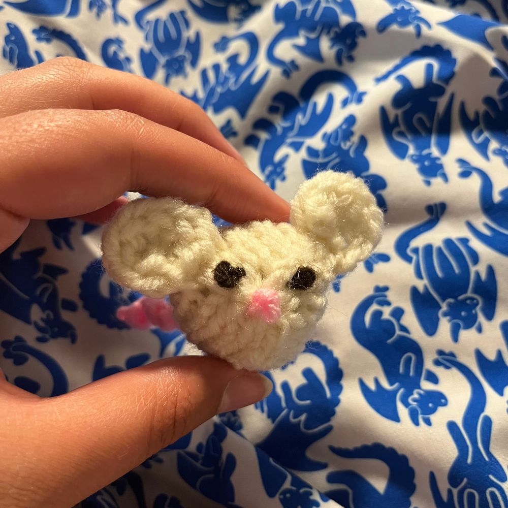 Tiny knitted mouse