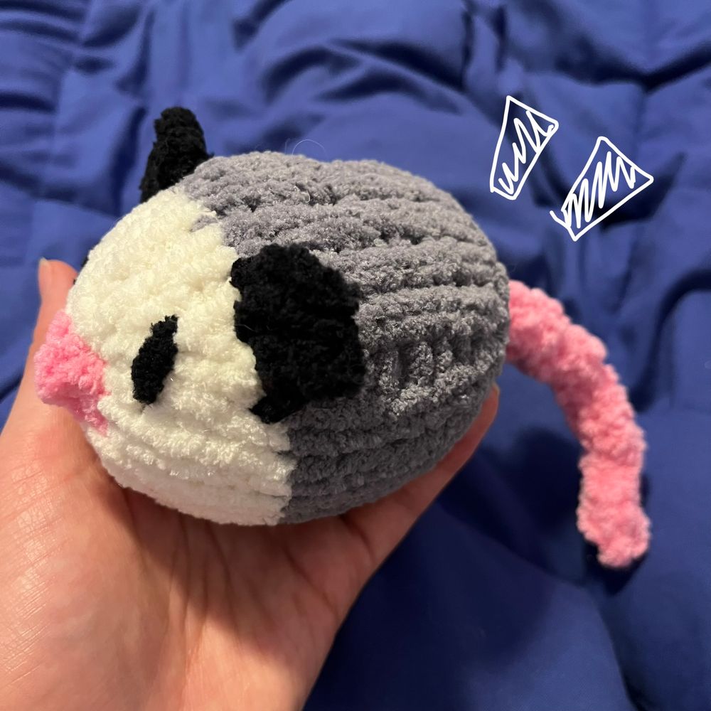 Soft snuggly mini chonkpossum